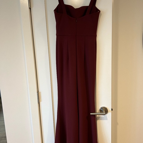 Jenny Yoo Bridesmaid Dress Jenner in Hibiscus (Burgundy) - Picture 6 of 6